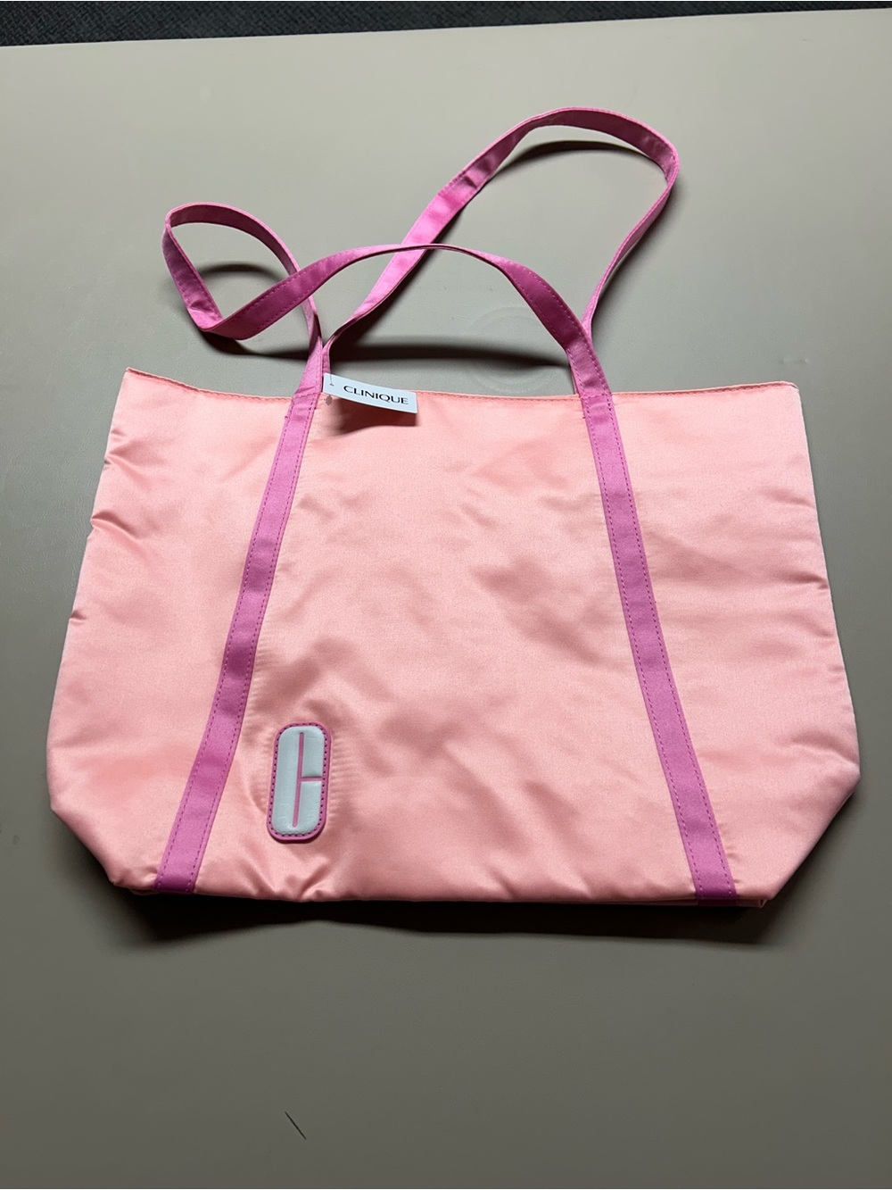 Clinique Pink and Fuchsia Tote Bag